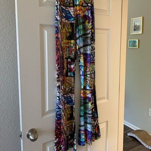 Colorful bell bottom tights